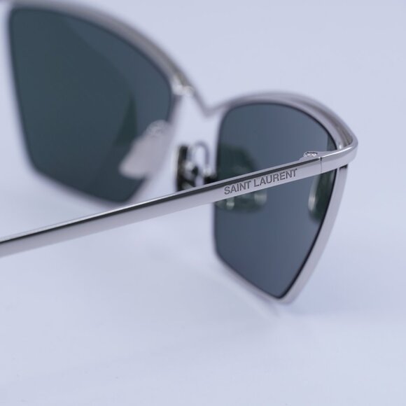 🕶️ New Saint Laurent SL637 002 Sunglasses - Silver Frame, Grey Lenses - Picture 13 of 13